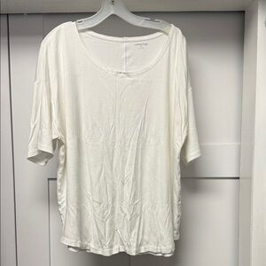 Lands' End Women's White Short Sleeve Tee